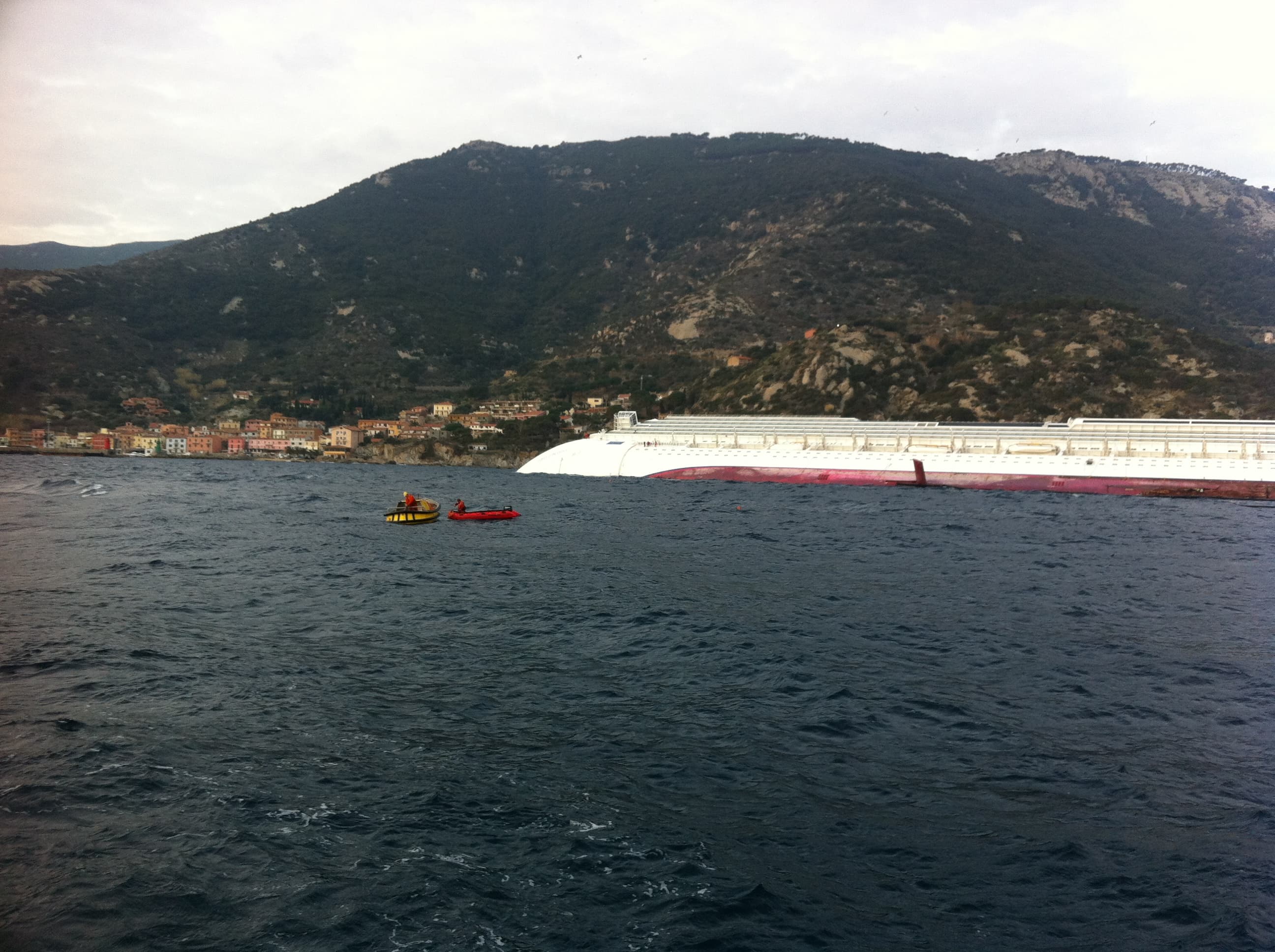 The Costa Concordia wreck, salvage operation