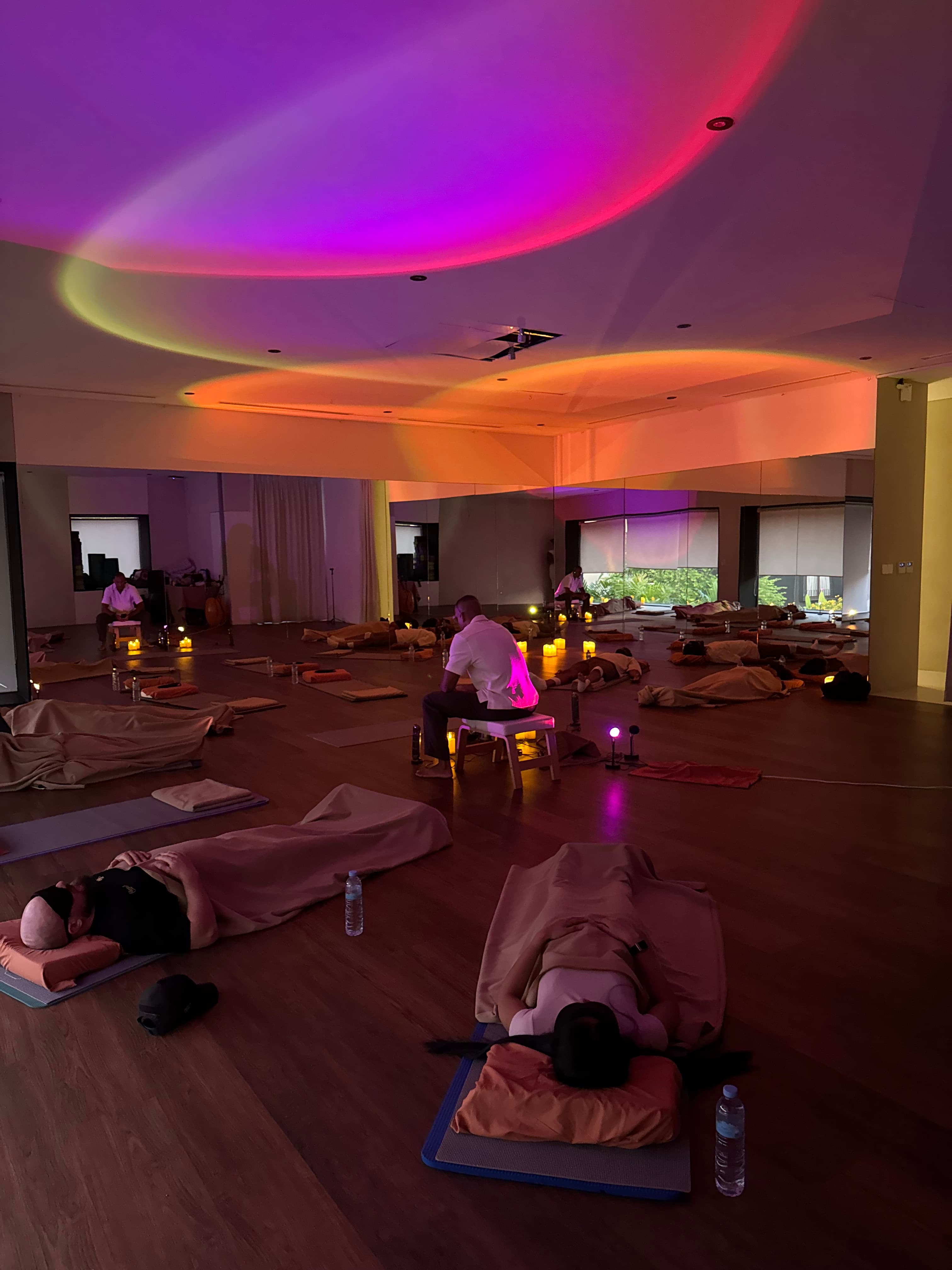 A breathwork session in progress at The Sanctuary